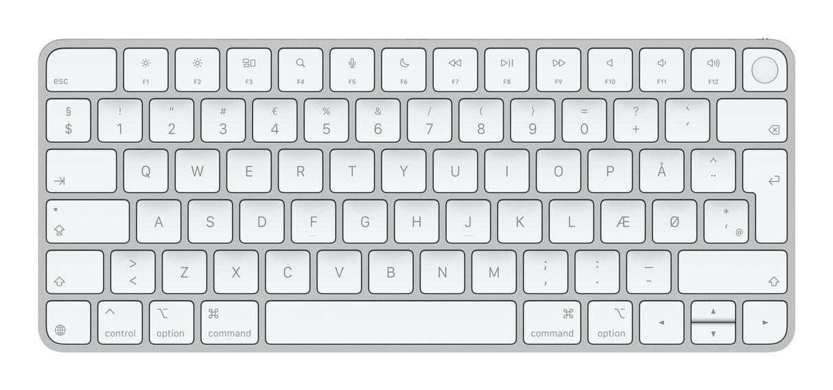 Apple Magic tastatur Universel USB + Bluetooth QWERTY Dansk Hvid