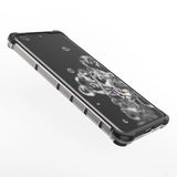 Honeycomb case pansret cover med en gel ramme til Samsung Galaxy S22 Ultra blå