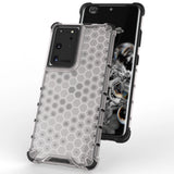 Honeycomb case pansret cover med en gel ramme til Samsung Galaxy S22 Ultra blå