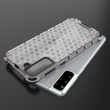 Honeycomb case pansret cover med en gel ramme til Samsung Galaxy S22 + (S22 Plus) sort