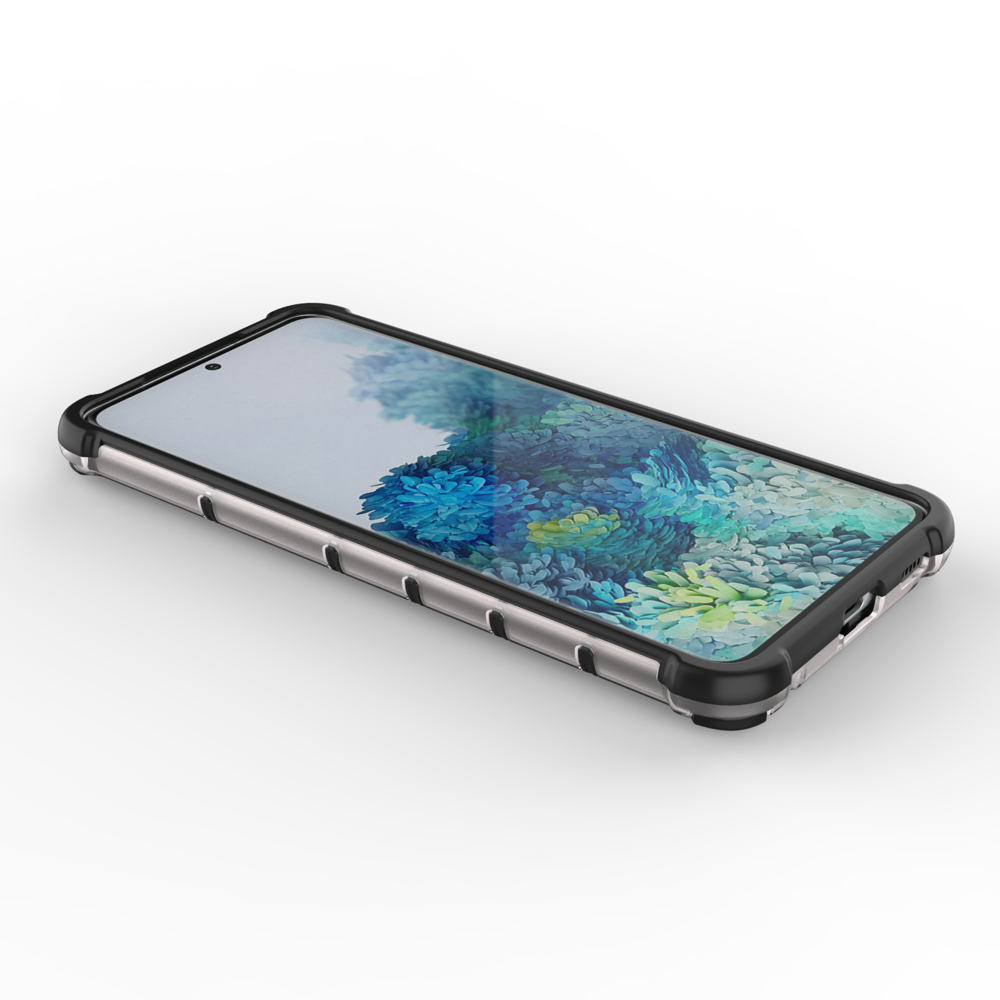 Honeycomb case pansret cover med en gel ramme til Samsung Galaxy S22 + (S22 Plus) blå