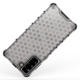 Honeycomb case pansret cover med en gel ramme til Samsung Galaxy S22 + (S22 Plus) blå