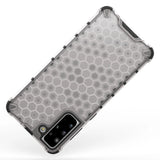 Honeycomb case pansret cover med en gel ramme til Samsung Galaxy S22 gennemsigtig