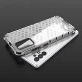 Honeycomb case pansret cover med en gel ramme til Samsung Galaxy A03s (166.5) sort