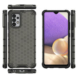 Honeycomb case pansret cover med en gel ramme til Samsung Galaxy A03s (166.5) sort