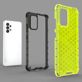 Honeycomb case pansret cover med en gel ramme til Samsung Galaxy A03s (166.5) blå