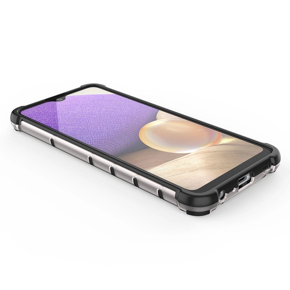 Honeycomb case pansret cover med en gel ramme til Samsung Galaxy A13 5G gennemsigtig