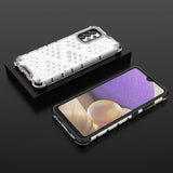 Honeycomb case pansret cover med en gel ramme til Samsung Galaxy A13 5G gennemsigtig