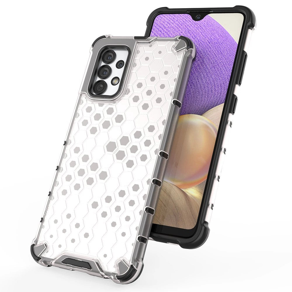 Honeycomb case pansret cover med en gel ramme til Samsung Galaxy A13 5G gennemsigtig