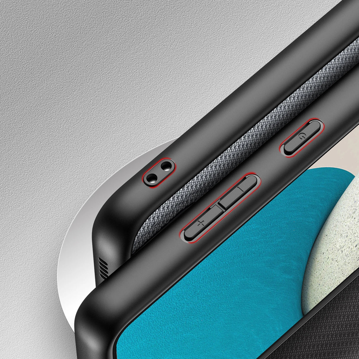 Dux Ducis Fino case er lavet af nylon materiale til Samsung Galaxy A73 blå