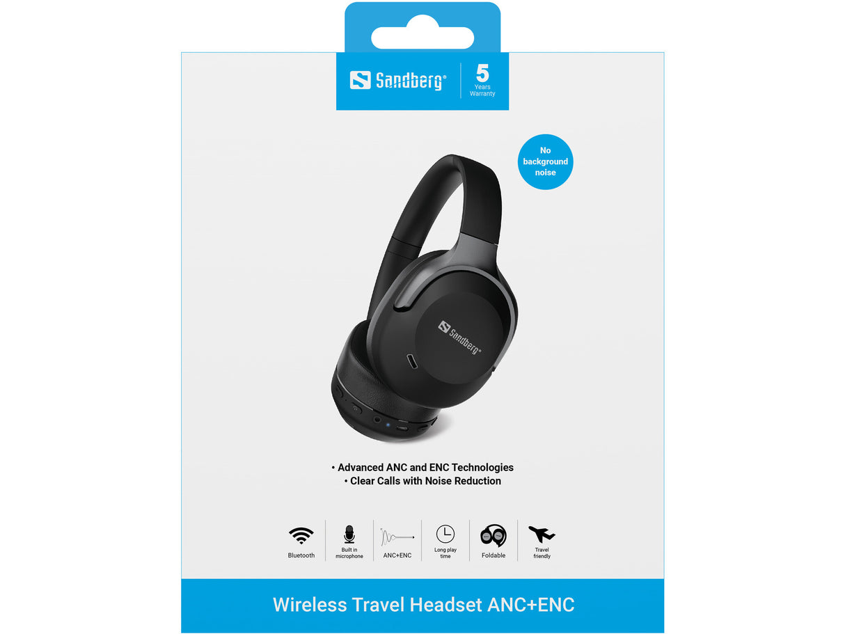 Sandberg 126-53 hovedtelefoner/headset Trådløs Opkald/musik Bluetooth Sort