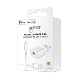 Gear Lader 220V 1xUSB 2,4A Hvid Lightning Kabel 1m MFI C89