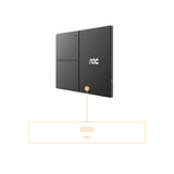 AOC T2 16T3EA computerskærm 39,6 cm (15.6") 1920 x 1080 pixel Fuld HD Sort
