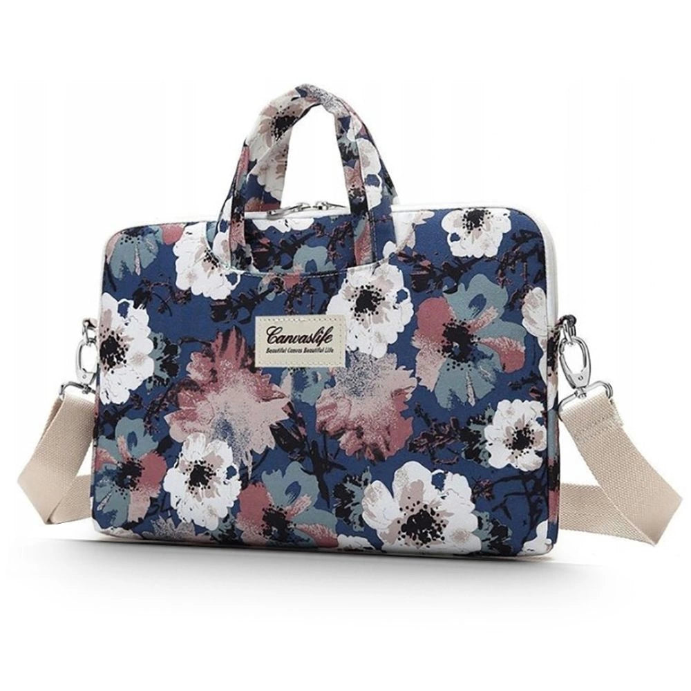 Canvaslife-mappe 15-16'' Laptop Bag - Navy Blue og White