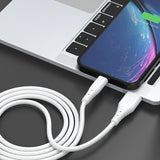 Dudao-kabel USB - USB type C 6A-kabel 1 m hvid (TGL3T)