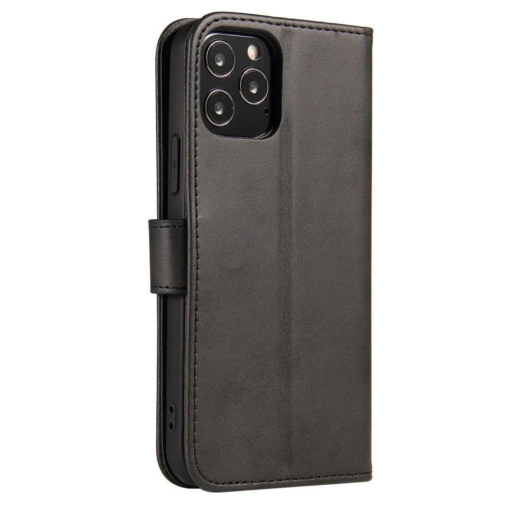 Magnet Case elegant case case cover med en flap og stand funktion for Motorola Moto G71 5G sort