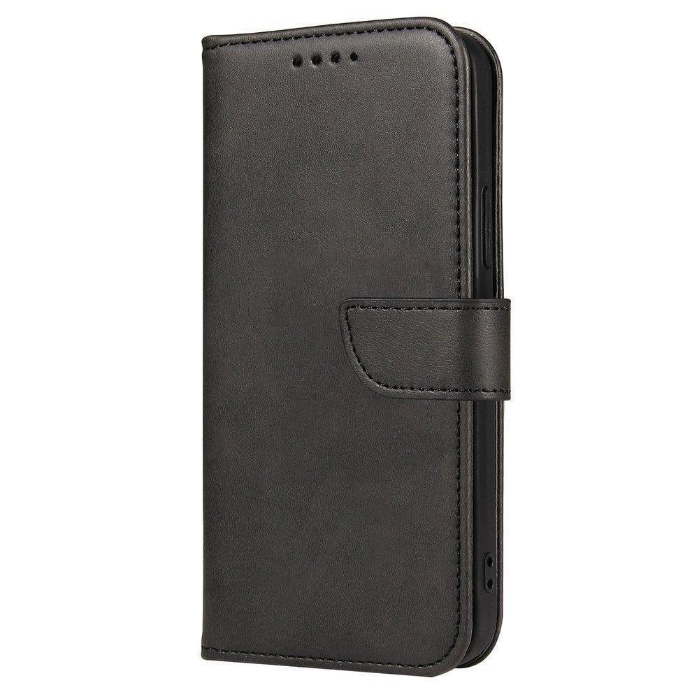 Magnet Case elegant case case cover med en flap og stand funktion for Motorola Moto G71 5G sort