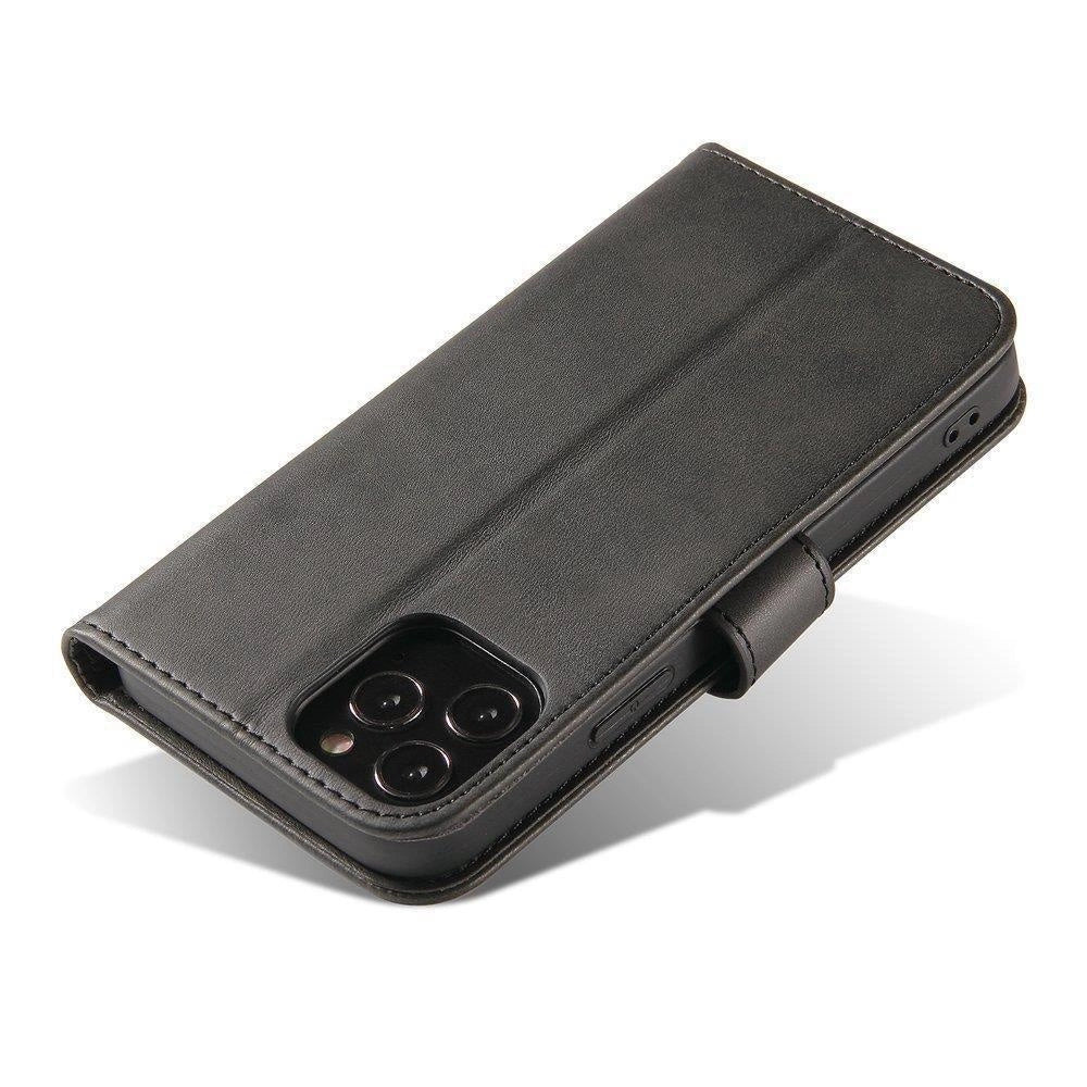 Magnet Case elegant case case cover med en flap og stand funktion for Motorola Moto G71 5G sort
