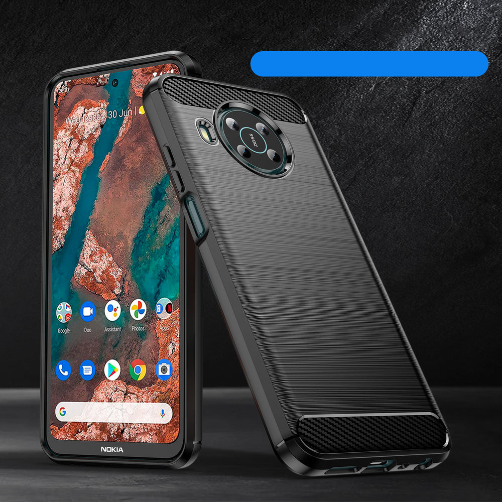 Carbon Case Fleksibel omslag til Nokia X100 sort