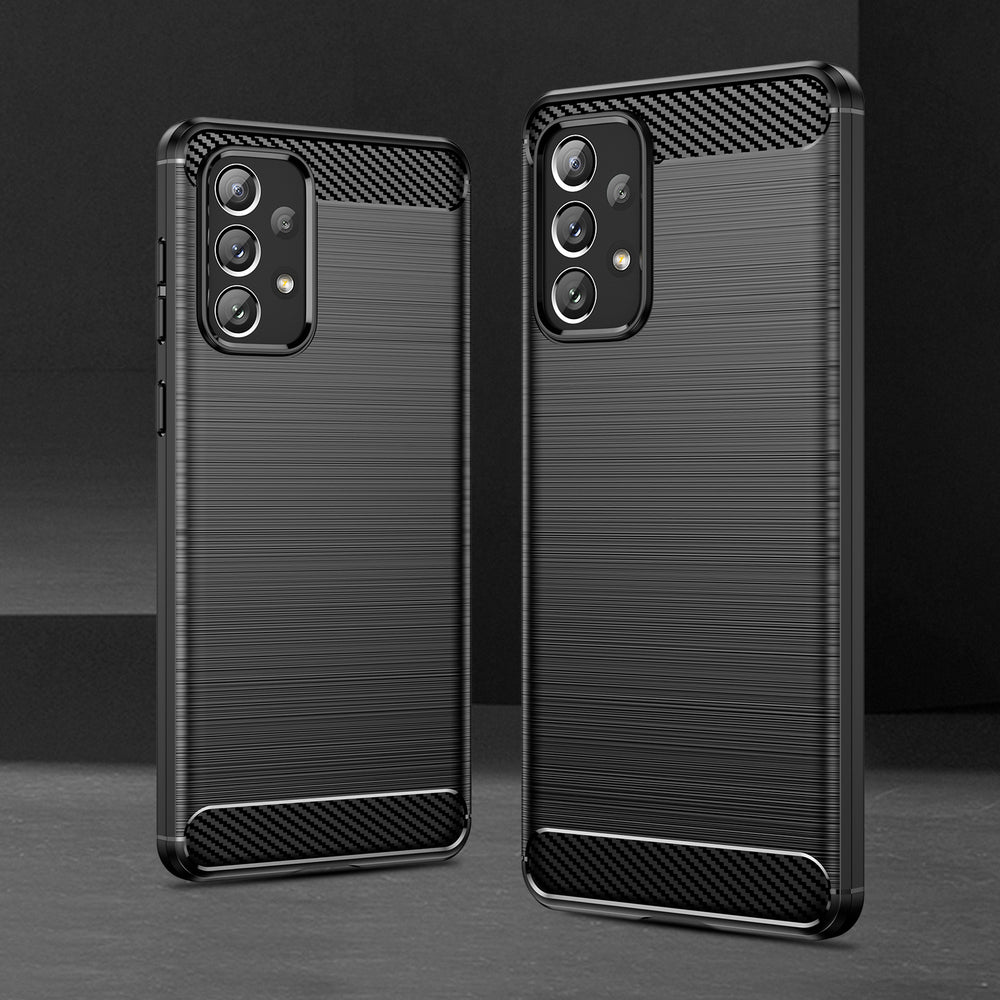 Carbon Case Fleksibel TPU-omslag til Samsung Galaxy A73 sort