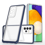 Clear 3in1 Case til Samsung Galaxy A73 Frame Cover Gel Blue