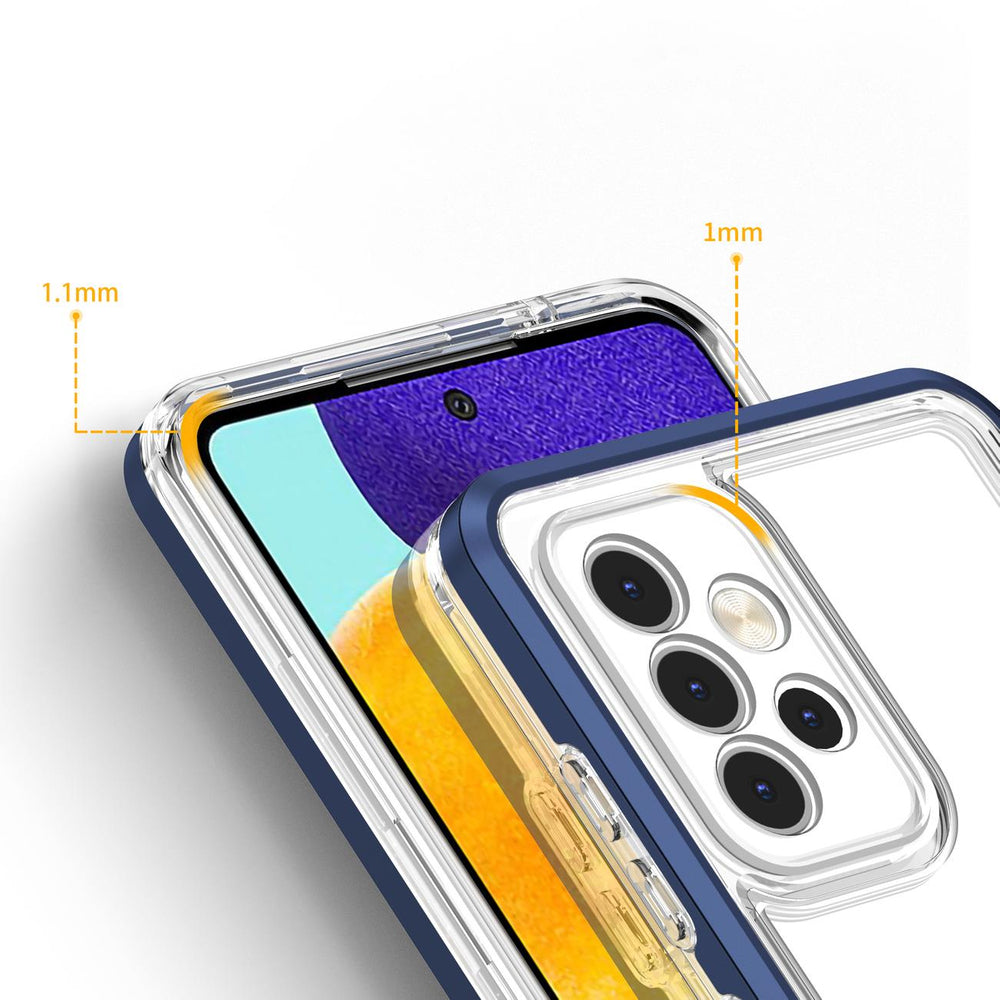 Gennemsigtig 3in1 Case til Samsung Galaxy A73 Frame Cover Gel Blue
