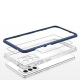 Gennemsigtig 3in1 Case til Samsung Galaxy A73 Frame Cover Gel Blue