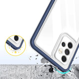 Clear 3in1 Case til Samsung Galaxy A73 Frame Cover Gel Blue