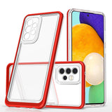 Clear 3in1 Case til Samsung Galaxy A73 Frame Cover Gel Red