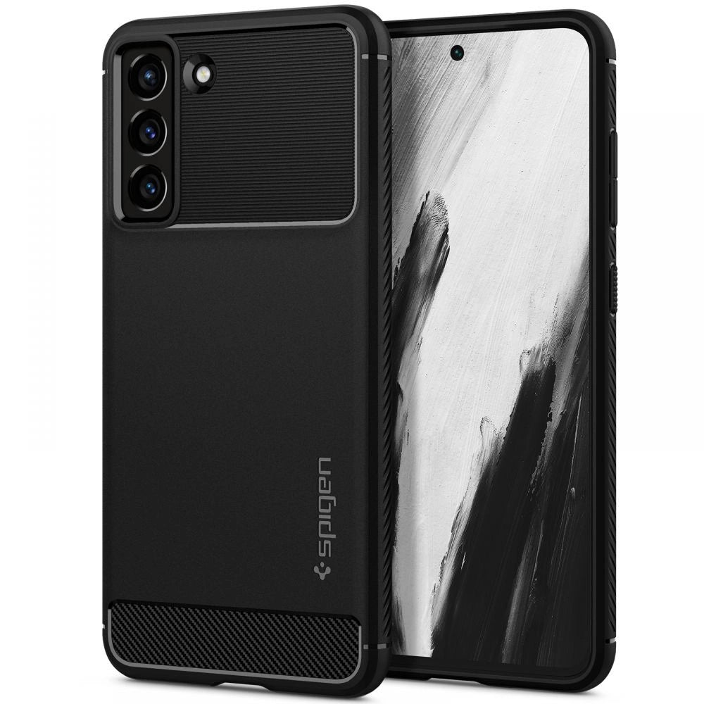 Spigen Rugged Armor Case til Samsung Galaxy S21 FE - Matte sort