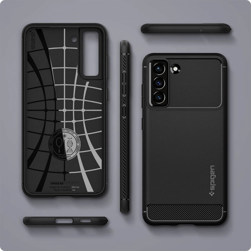 Spigen Rugged Armor Case til Samsung Galaxy S21 FE - Matte sort