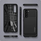 Spigen Rugged Armor Case til Samsung Galaxy S21 FE - Matte sort