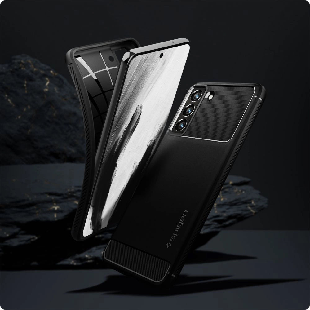 Spigen Rugged Armor Case til Samsung Galaxy S21 FE - Matte sort