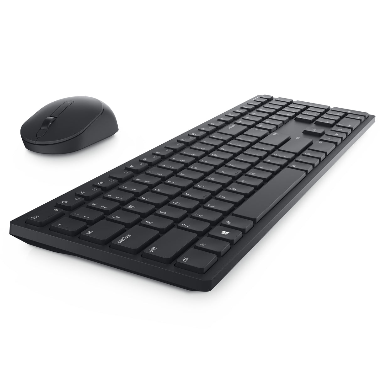 DELL KM5221W tastatur Mus inkluderet Kontor RF trådløst QWERTY Nordisk Sort