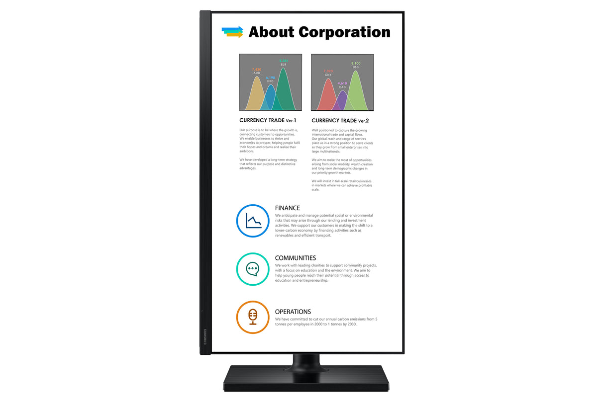 Samsung T45F computerskærm 61 cm (24") 1920 x 1080 pixel Fuld HD LED Sort