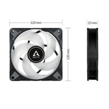 ARCTIC P12 PWM PST A-RGB 0dB Computerkabinet Ventilator 12 cm Sort, Hvid 1 stk