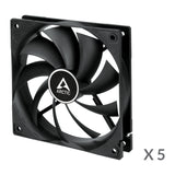 ARCTIC F12 Computerkabinet Ventilator 12 cm Sort 5 stk