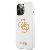 Guess GUHCP13LLS4GGWH iPhone 13 Pro / 13 6,1" hvid/hvid hard case Silikon 4G Logo