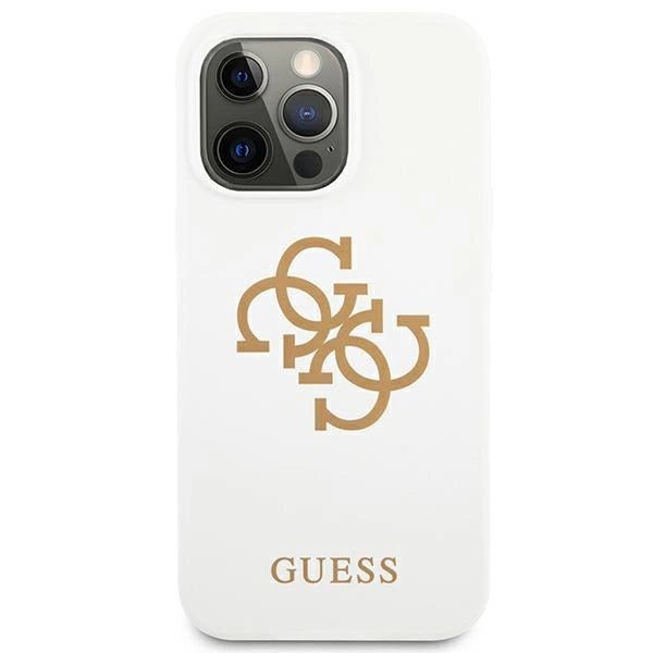 Guess GUHCP13LLS4GGWH iPhone 13 Pro / 13 6,1" hvid/hvid hard case Silikon 4G Logo