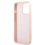 Guess GUHCP13LLS4GWPI iPhone 13 Pro / 13 6.1" pink/pink hard case Silikon 4G Logo