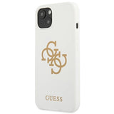 Guess GUHCP13SLS4GGWH iPhone 13 mini 5.4" hvid/hvid hard case Silikon 4G Logo