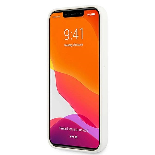 Guess GUHCP13SLS4GGWH iPhone 13 mini 5.4" hvid/hvid hard case Silikon 4G Logo