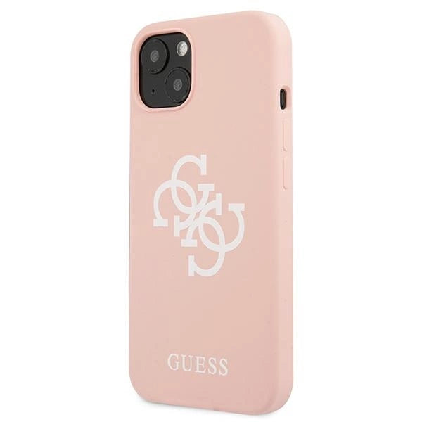 Guess GUHCP13SLS4GWPI iPhone 13 mini 5.4" pink/pink hard case Silikon 4G Logo