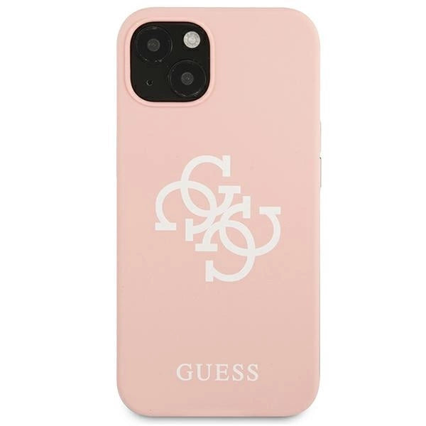 Guess GUHCP13SLS4GWPI iPhone 13 mini 5.4" pink/pink hard case Silikon 4G Logo