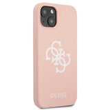 Guess GUHCP13SLS4GWPI iPhone 13 mini 5.4" pink/pink hard case Silikon 4G Logo