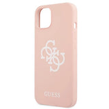 Guess GUHCP13SLS4GWPI iPhone 13 mini 5.4" pink/pink hard case Silikon 4G Logo