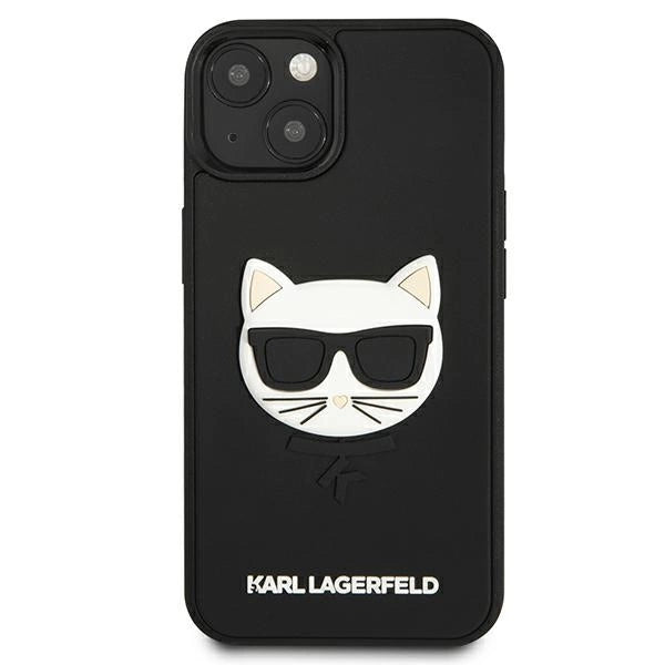 Karl Lagerfeld KLHCP13SCH3DBK 13 mini 5,4" sort/sort hårdkasse 3D Gummi Choupette