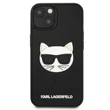 Karl Lagerfeld KLHCP13SCH3DBK 13 mini 5,4" sort/sort hårdkasse 3D Gummi Choupette