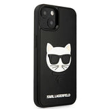 Karl Lagerfeld KLHCP13SCH3DBK 13 mini 5,4" sort/sort hårdkasse 3D Gummi Choupette
