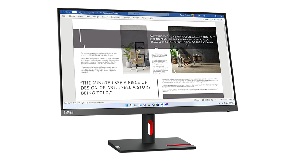 Lenovo ThinkVision S27i-30 27 IPS 1920 x 1080 (Full HD) VGA (HD-15) HDMI 100Hz
